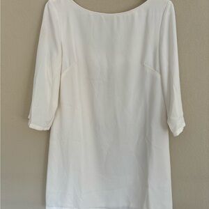 White dress with half sleeves